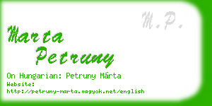 marta petruny business card